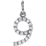 Natural Diamond Numeral Charm - Luvona