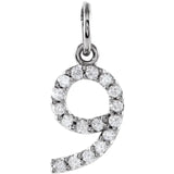 Natural Diamond Numeral Charm