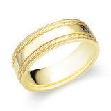 Mens Yellow Gold Wedding Ring-119-01594