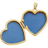 Double Heart Locket Inside View