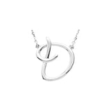 14K White Script Initial A 16" Necklace