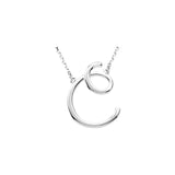 14K White Script Initial A 16" Necklace