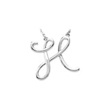 14K White Script Initial A 16" Necklace