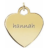 23x24 mm Posh Mommy Engravable Heart Pendant