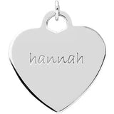 23x24 mm Posh Mommy Engravable Heart Pendant