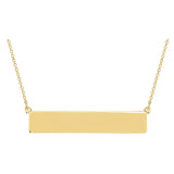 Horizontal Engravable Bar Pendant - Luvona