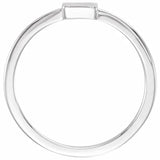 7x5 mm Rectangle Signet Ring Side View - Luvona