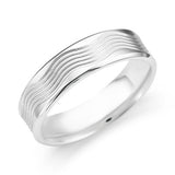 Men's Wave Pattern Wedding Band-119-02108