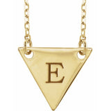 14K Yellow Engravable Geometric 18" Necklace - Luvona