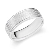 Men's Grid Pattern Wedding Band-119-00664