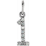 Natural Diamond Numeral Charm - Luvona