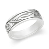 Wide Yin and Yang Men's Wedding Band-119-00752