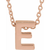 Block Initial Slide Pendant Necklaces - Luvona