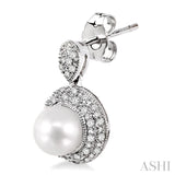 Pearl & Diamond Earrings