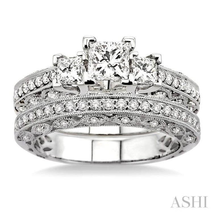 Past Present & Future Diamond Wedding Set