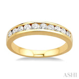 Channel Set Diamond Wedding Band