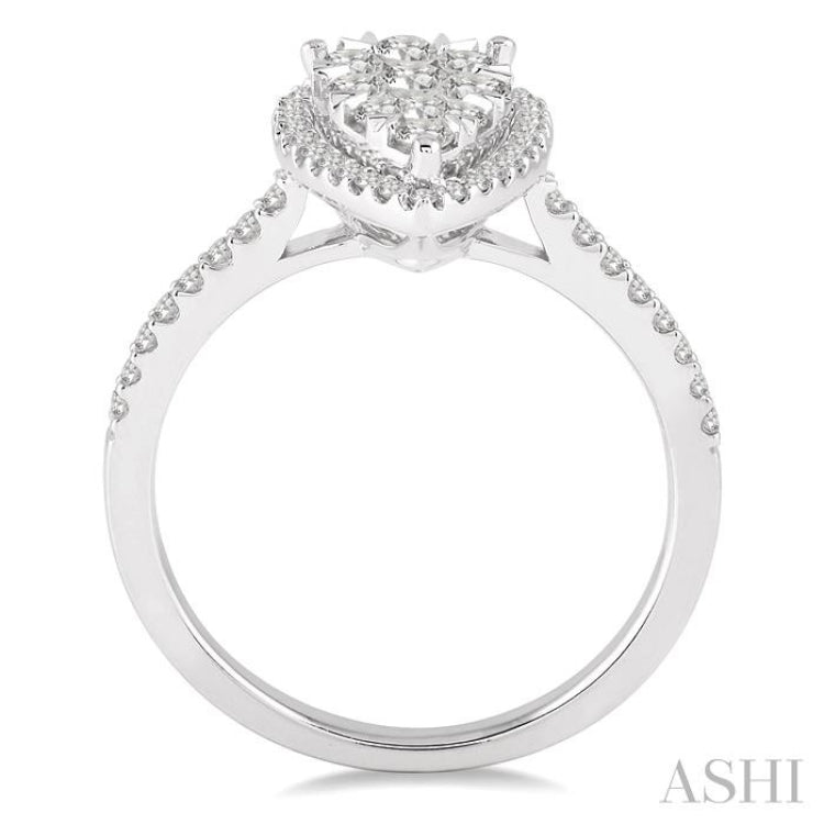 Pear Shape Lovebright Essential Diamond Engagement Ring