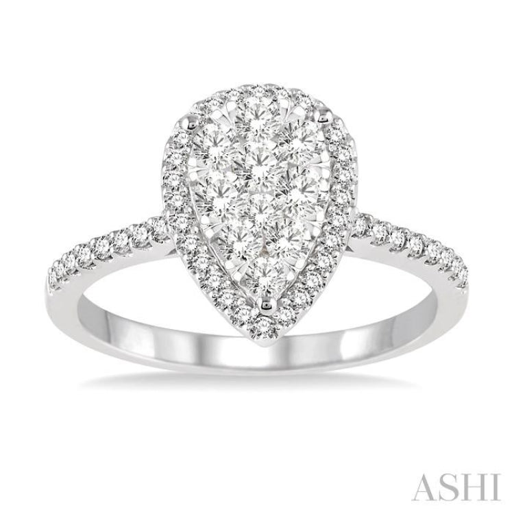 Pear Shape Lovebright Essential Diamond Engagement Ring