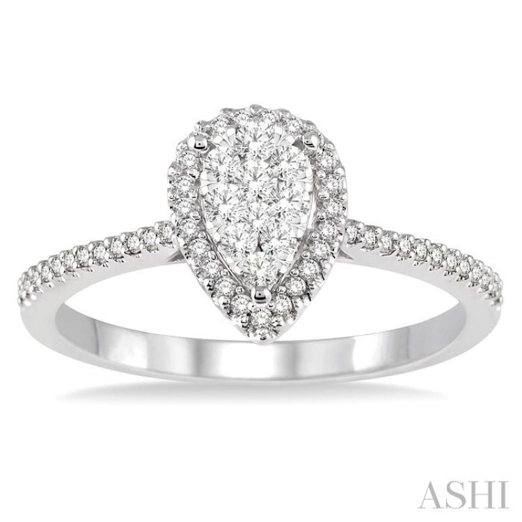 Pear Shape Lovebright Essential Diamond Engagement Ring