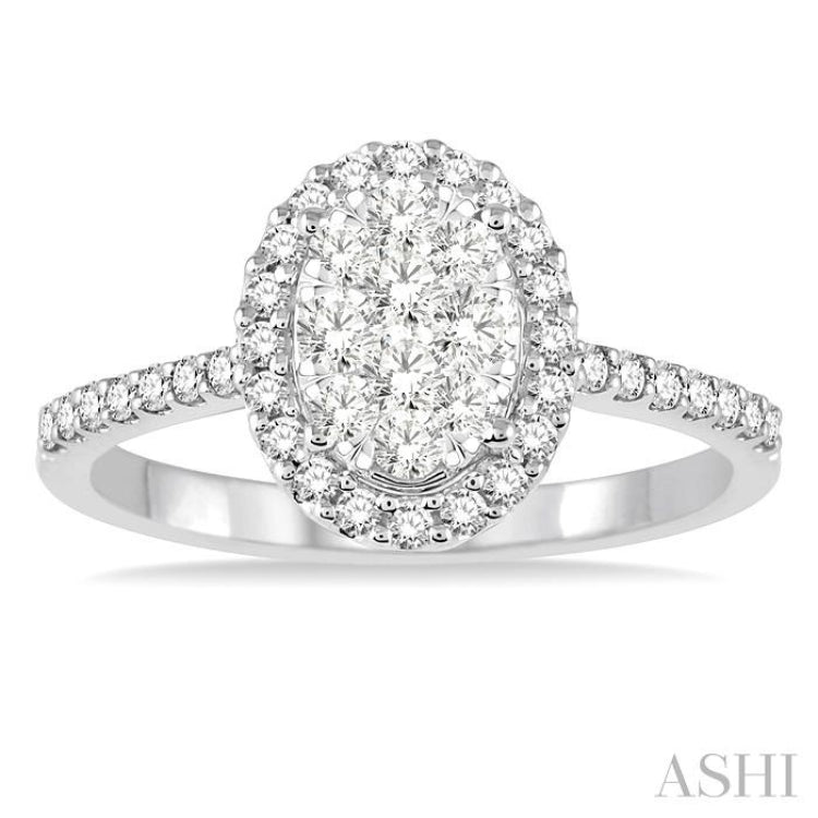 Oval Shape Lovebright Essential Diamond Engagement Ring