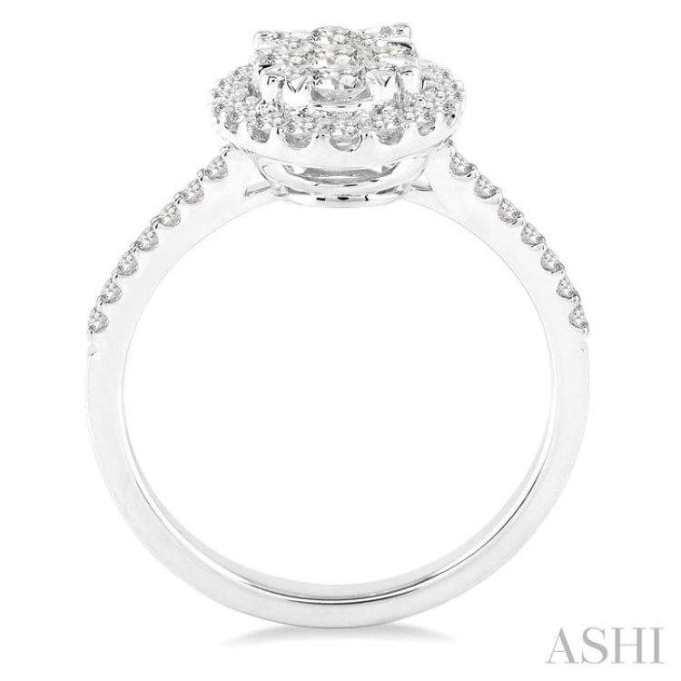 Oval Shape Lovebright Essential Diamond Engagement Ring