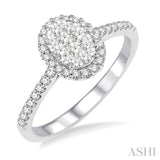 Oval Shape Lovebright Essential Diamond Engagement Ring