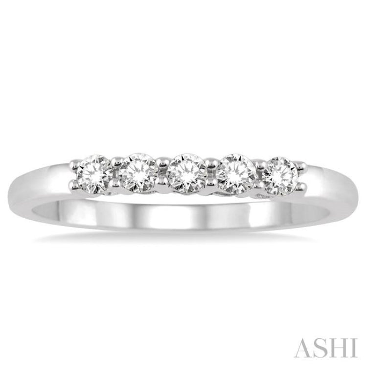 5 Stone Diamond Wedding Band