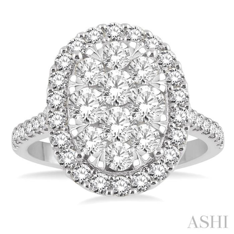 Oval Shape Lovebright Essential Diamond Engagement Ring