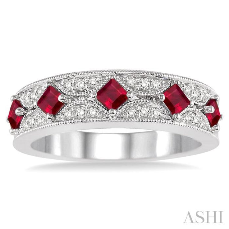 Gemstone & Diamond Fashion Band