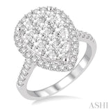 Pear Shape Lovebright Essential Diamond Engagement Ring