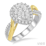 Pear Shape Lovebright Diamond Ring