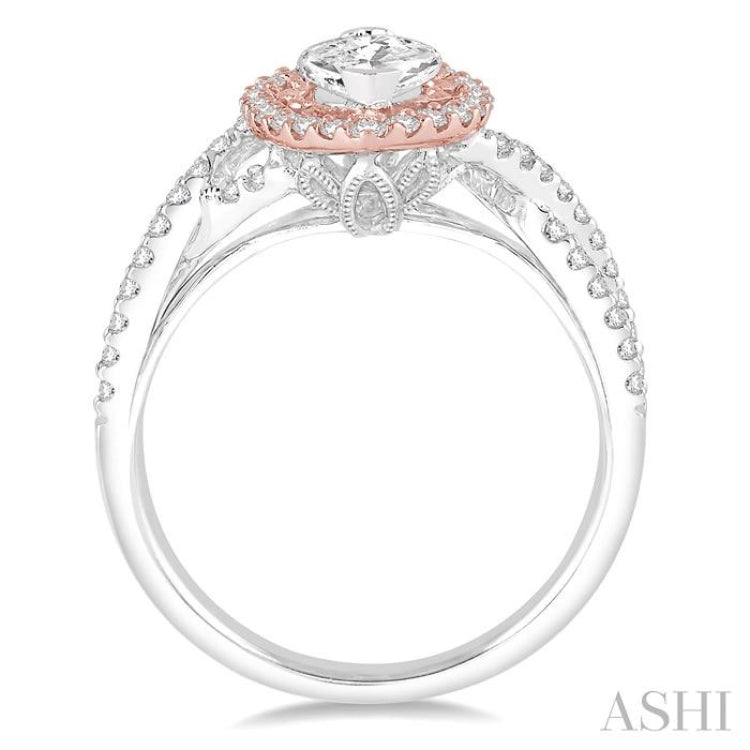 Marquise Shape Semi-Mount Diamond Engagement Ring