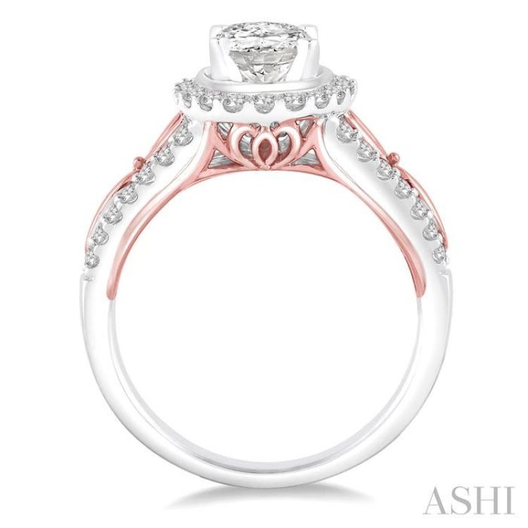 Oval Shape Semi-Mount Diamond Engagement Ring