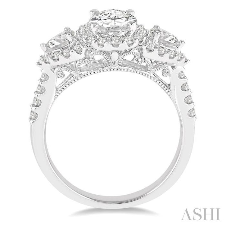 Oval Shape Semi-Mount Diamond Engagement Ring