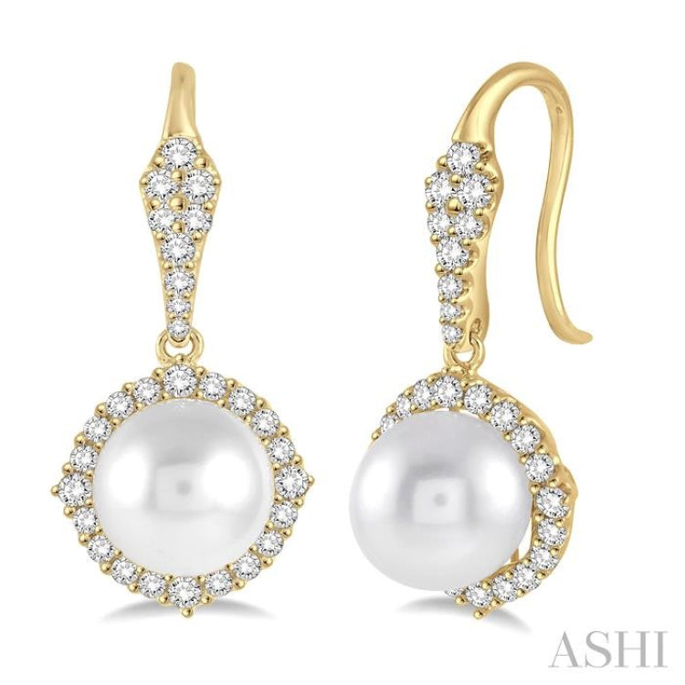 Pearl & Diamond Earrings