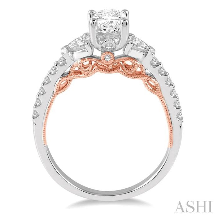 Oval Shape Semi-Mount Diamond Engagement Ring