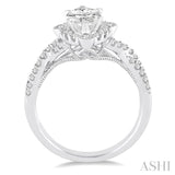 Marquise Shape Semi-Mount Diamond Engagement Ring