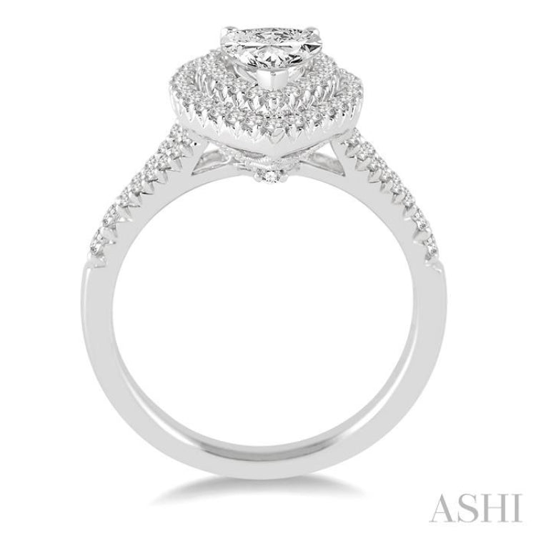 Pear Shape Semi-Mount Diamond Engagement Ring