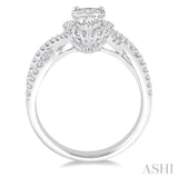 Pear Shape Semi-Mount Diamond Engagement Ring