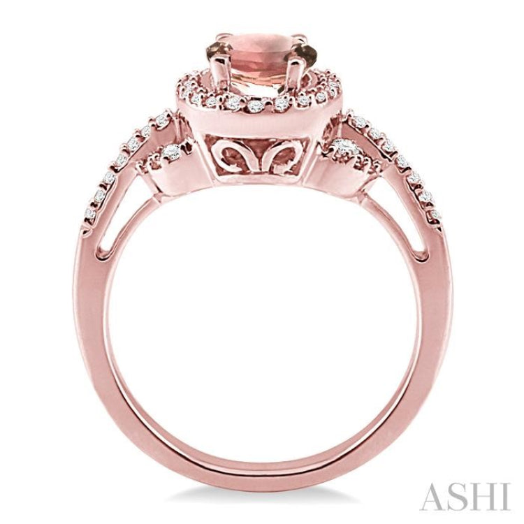 Oval Shape Gemstone & Diamond Ring