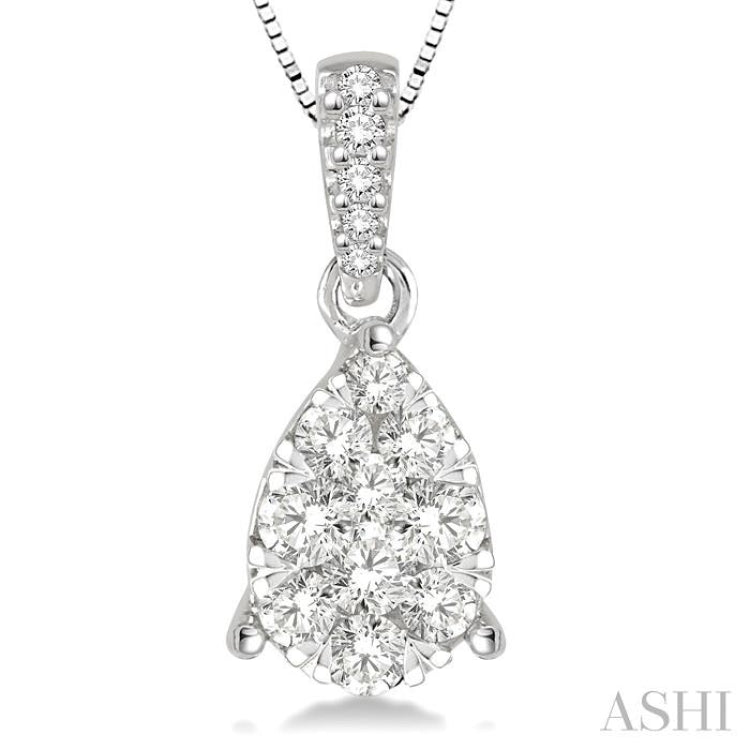 Pear Shape Lovebright Essential Diamond Pendant