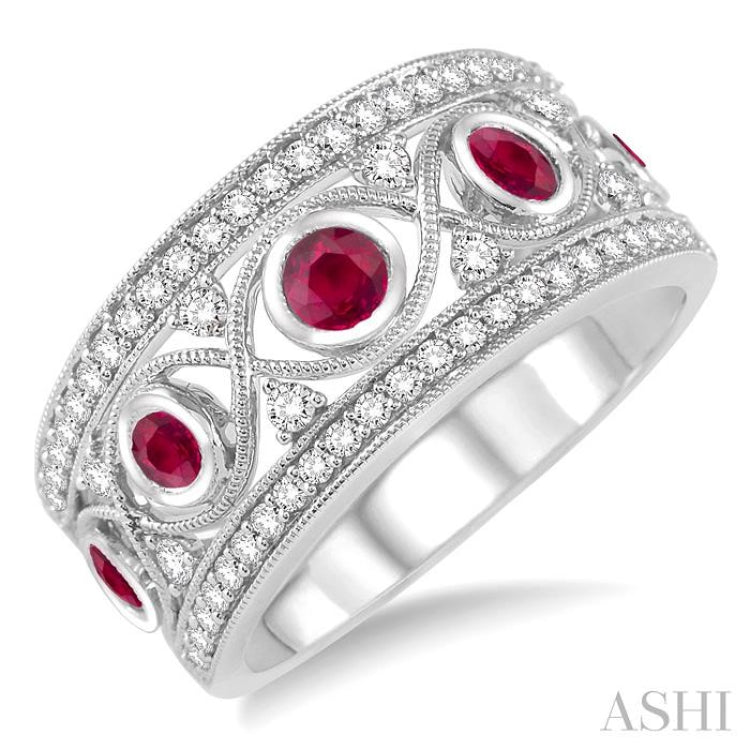 Gemstone & Diamond Fashion Band