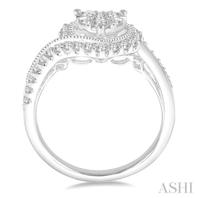 Heart Shape Lovebright Diamond Engagement Ring