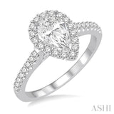 Pear Shape Semi-Mount Diamond Engagement Ring