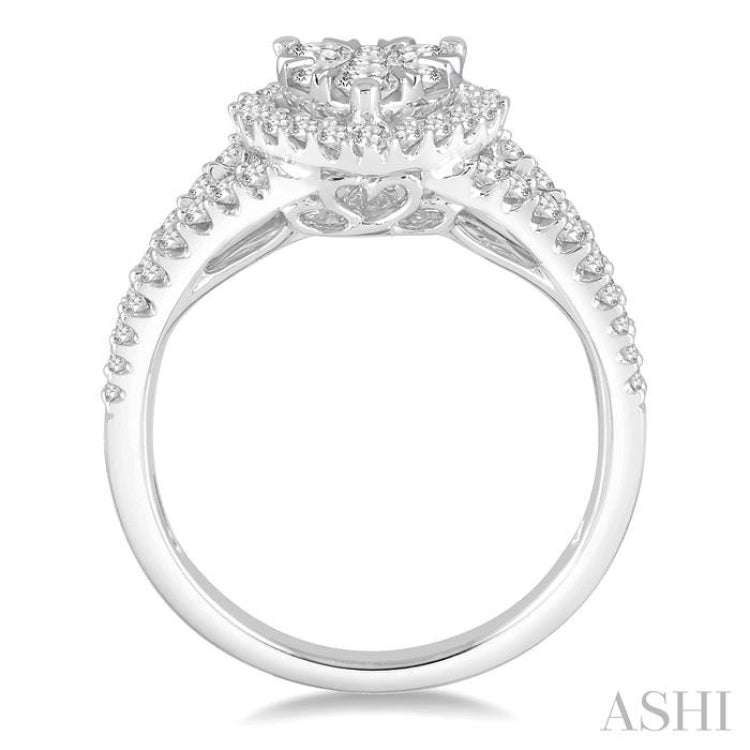 Heart Shape Lovebright Diamond Engagement Ring