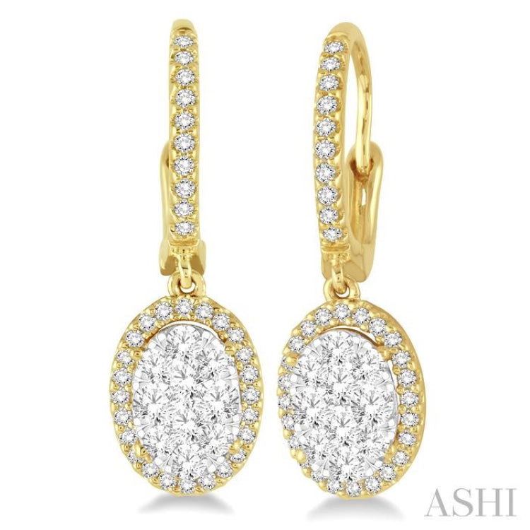 Oval Shape Lovebright Essential Diamond Earrings