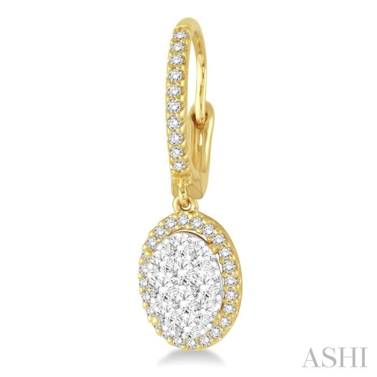 Oval Shape Lovebright Essential Diamond Earrings