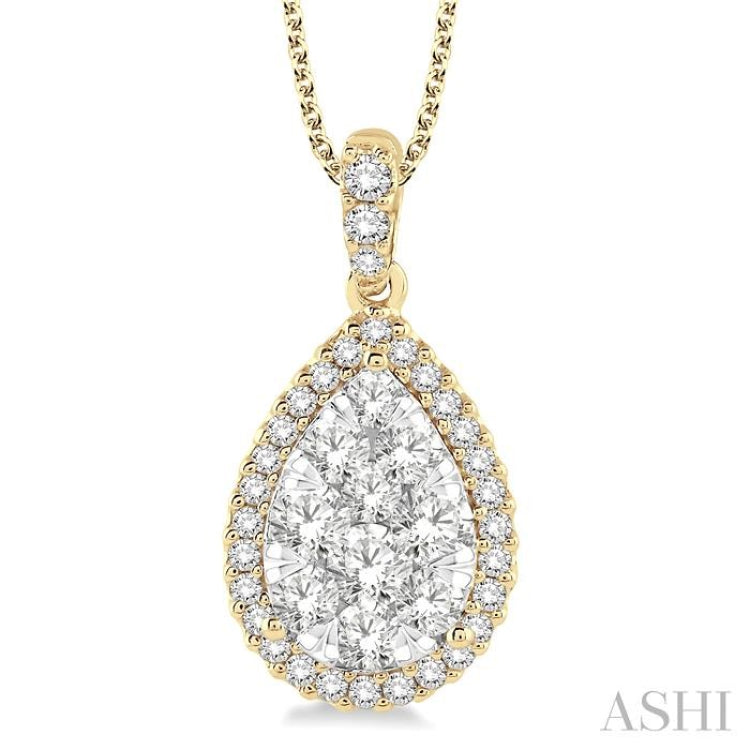 Pear Shape Lovebright Essential Diamond Pendant