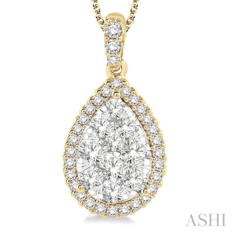 Pear Shape Lovebright Essential Diamond Pendant