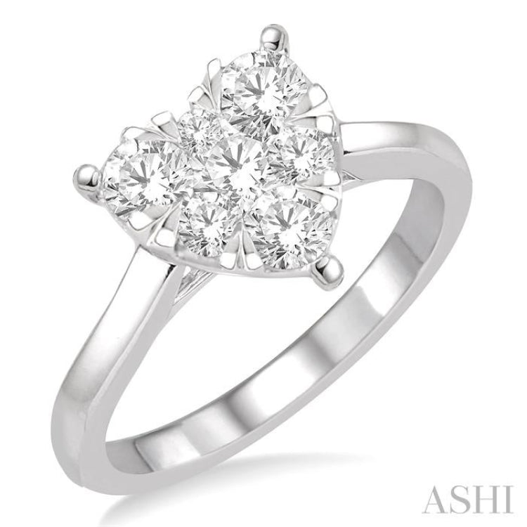 Heart Shape Lovebright Essential Diamond Ring